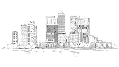 Canary Wharf iş aria, Londra, kroki toplama