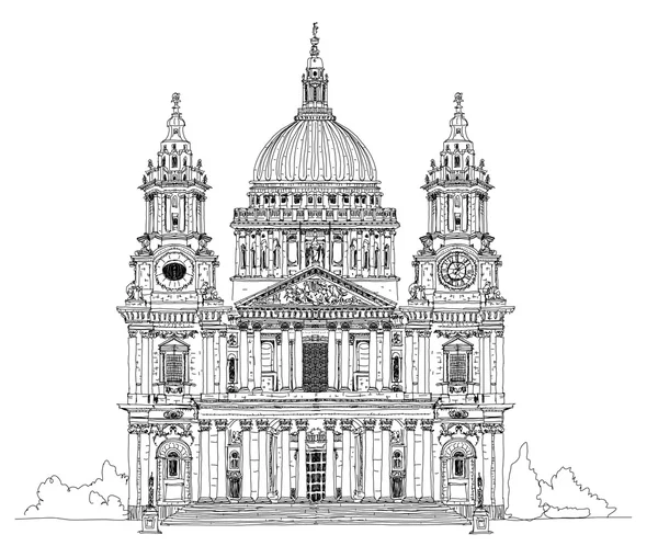 Καθεδρικός Ναός Αγίου Παύλου, Λονδίνο. Σκίτσο συλλογή — Φωτογραφία Αρχείου