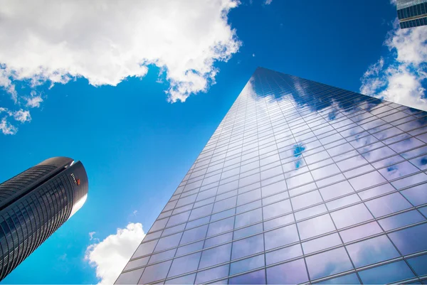 MADRID, SPAIN - July 22, 2014: Madrid city, business centre, modern skyscrapers — Stock Photo, Image