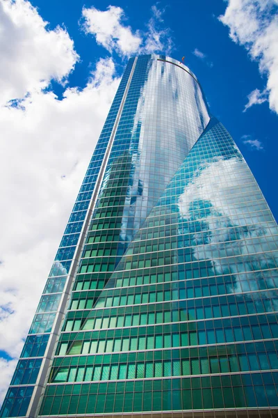 Madrid cidade, centro de negócios, arranha-céus modernos, Cuatro Torres 250 metros de altura — Fotografia de Stock