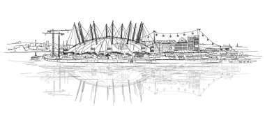 Londra, Millennium dome 02 arenada. Ana sahne gösterisi ve performansları için. Robot resim koleksiyonu