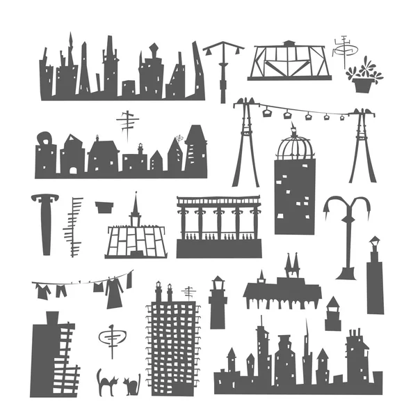 City building set — Stock Photo, Image