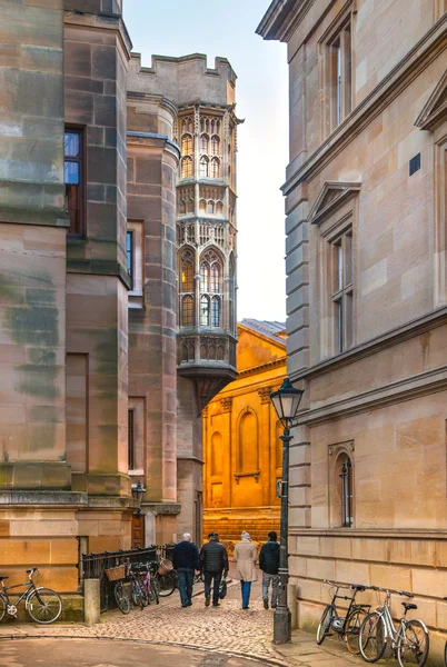 CAMBRIDGE, UK - JANUARY 18, 2015: CAMBRIDGE, UK - JANUARY 18, 2015: Cambridge university council in sunset lights — Stock Photo, Image