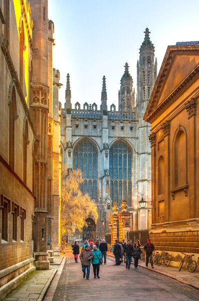 Cambridge, Verenigd Koninkrijk - 18 januari 2015: King's college (begonnen in 1446 door Hendrik Vi). Historische gebouwen — Stockfoto