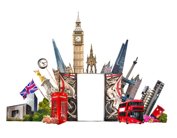 Londra. Londra, seyahat ve iş ünlü binaların arka plan — Stok fotoğraf