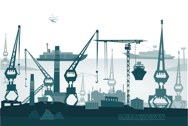 City port illustration — Stock Photo, Image