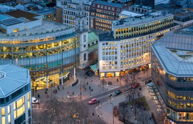 Londra, İngiltere - 27 Ocak 2015: City of London, iş ve alan bankacılık. Londra'nın panorama güneş kümesi adlı.