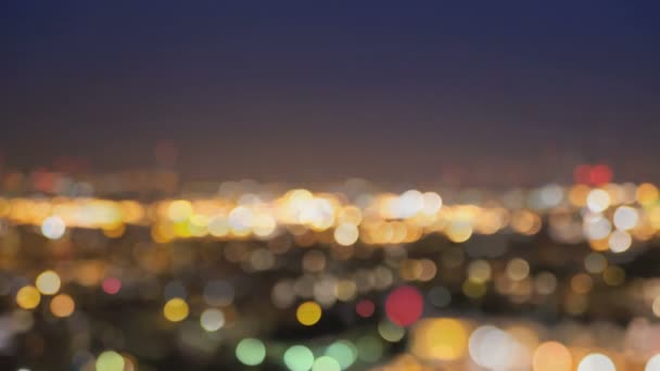 City lights blur at night. London — Stock Video
