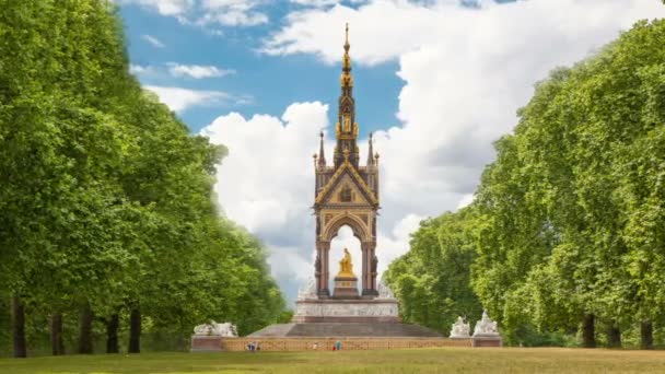 Prince Albert Denkmal, Hyde Park London — Stockvideo