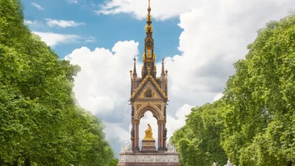 Monumento al Príncipe Alberto, Hyde park Londres — Vídeos de Stock