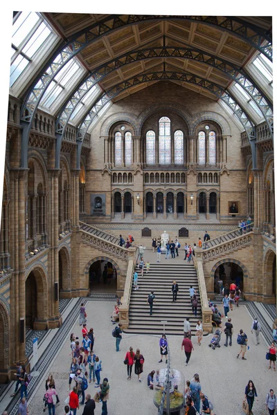 LONDON, UK - AUGUST 11, 2014: National History Museum, is one of the most favourite museum for families in London. — Stock Photo, Image