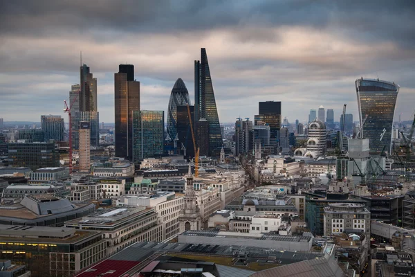 City of London panorama at sunset. — Zdjęcie stockowe