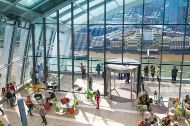 LONDON, UK - APRIL 22, 2015: City of London view and viewing platform of Walkie Talkie 32 floor