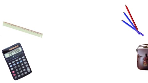 Retour au concept de l'école. Tableau noir et accessoires scolaires 