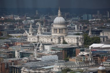 LONDON, UK - SEPTEMBER 17, 2015: London panorama. St. Pauls cathedral