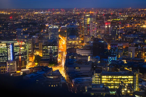 London at sunset. City background. Night lights with — Zdjęcie stockowe