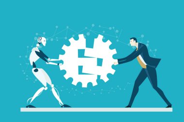 Gelişmiş AGI robotları yüksek hızda öğreniyor, bilgi alışverişinde bulunuyor ve gelecekçi bir ortamda birlikte evrimleşiyorlar. Hızlı yapay zeka gelişimi, kendini geliştirme, bilgi şekillendirme hızını temsil eder.