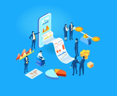 Yenilik, teknoloji, programlama, işbirliği, dijital ürün oluşturma ve modern yazılım geliştirme süreçlerini temsil eden mobil bir uygulama geliştiren profesyonellerden oluşan bir ekip.