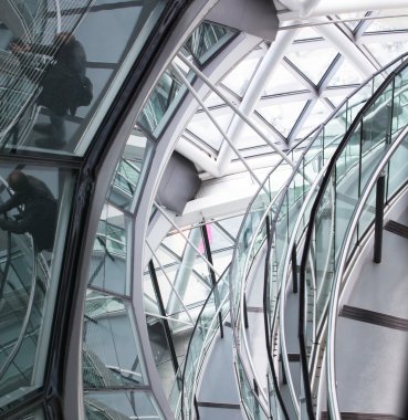 LONDON UK - SEPTEMBER 19, 2015 - City Hall Staircase, Mayor of London
