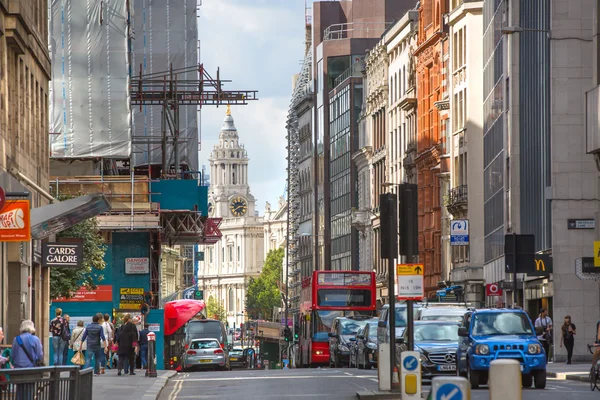 Londýn Velká Británie - 19 září 2015 - pohled z londýnské City, moderní budovy úřadů, bank a korporativní společností — Stock fotografie