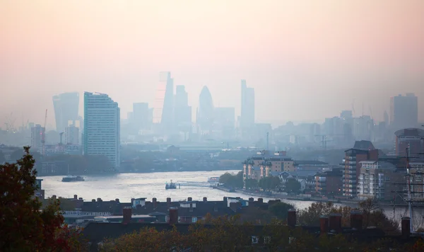 London, Panorama City of London und die Themse — Stockfoto