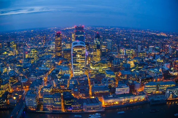 City of London widok na zachód słońca — Zdjęcie stockowe