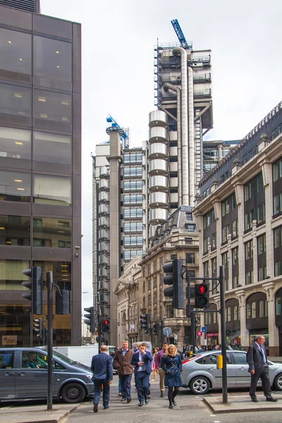 Architettura inglese moderna, Gherkin costruzione struttura in vetro. Città di Londra — Foto Stock