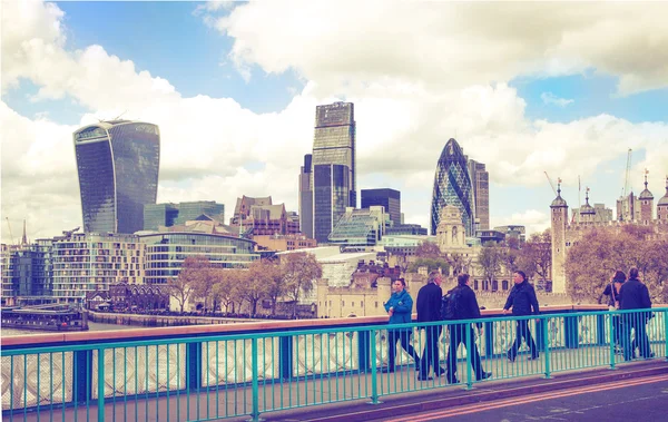 City of London business aria view, Londres Reino Unido — Fotografia de Stock