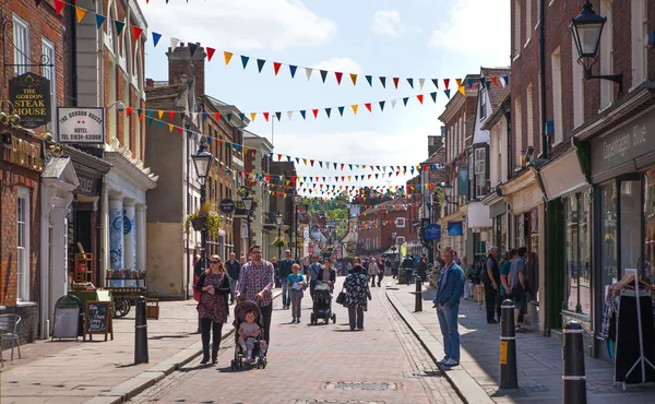 Rochester high street at weekend. UK — Stock Photo, Image