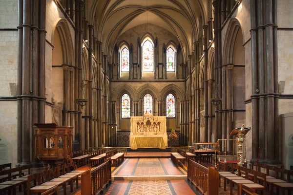 Interiér katedrály Rochester je Anglie je druhou nejstarší, že byla založena v 604ad. — Stock fotografie