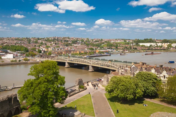 Landscape around of Rochester city include river Kent and yacht club — Stock Photo, Image