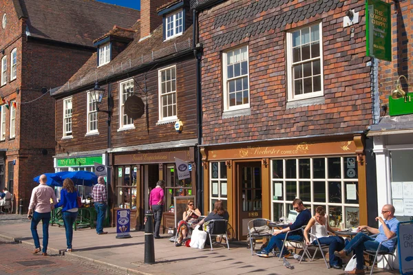 Rochester high street in weekend. Verenigd Koninkrijk — Stockfoto