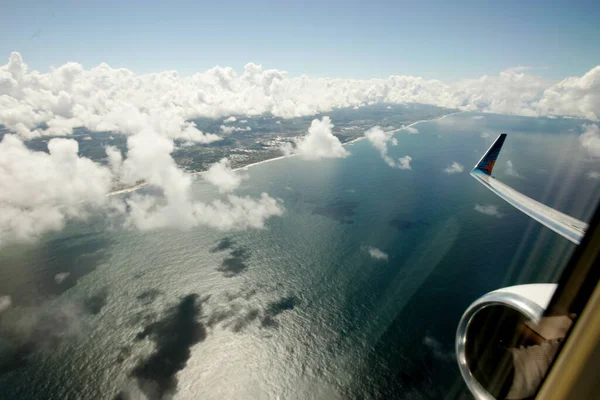 Salvador Bahia Brazil Апреля 2008 Года Вид Окна Самолета Время — стоковое фото