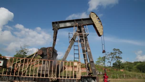 Mata Sao Joao Bahia Brasil Novembro 2020 Máquina Exploración Petrolera — Vídeos de Stock