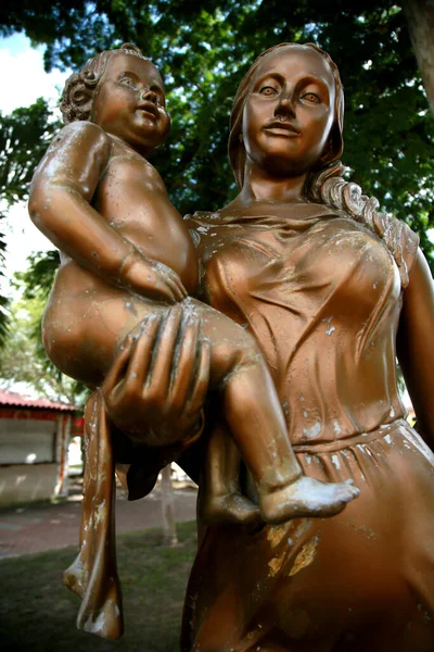 Mata Sao Joao Bahia Brasil Noviembre 2020 Estatua Una Madre — Foto de Stock