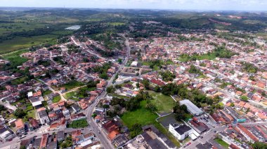 Mata de sao joao, Bahia / Brezilya - 2 Ekim 2020: Mata de Sao Joao şehrinin havadan görünüşü. 
