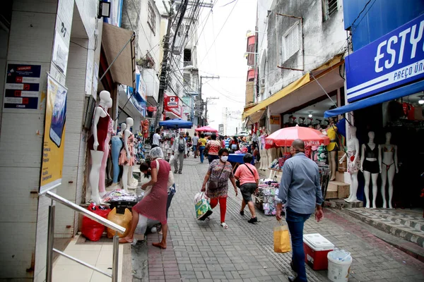 Salvador Bahia Brezilya Kasım 2020 Salvador Bir Sokak Alışveriş Bölgesinde — Stok fotoğraf