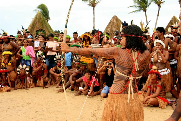 Santa Cruz Cabralia Bahia Brazil Aprile 2009 Gli Indiani Pataxo — Foto Stock