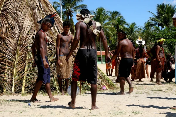 Santa Cruz Cabralia Bahia Brazilské Duben 2008 Pataxo Indiáni Jsou — Stock fotografie