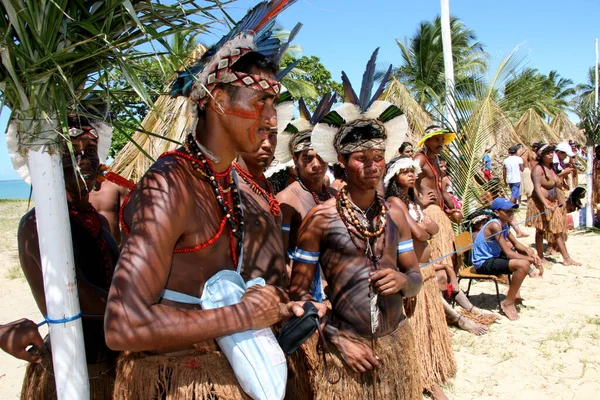 Santa Cruz Cabralia Bahia Brezilya Nisan 2008 Pataxo Kızılderilileri Santa — Stok fotoğraf