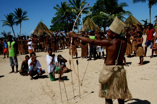 Santa Cruz Cabralia Bahia Brazil 2008 Április Pataxo Indiánokat Santa — Stock Fotó