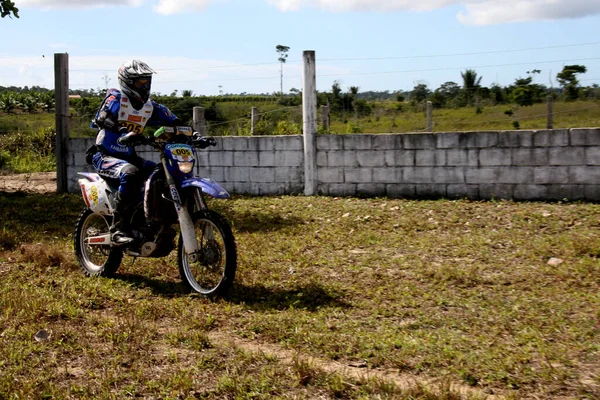 Porto Seguro Bahia Brazil Апреля 2008 Мотоциклист Время Мотокросса Enduro — стоковое фото