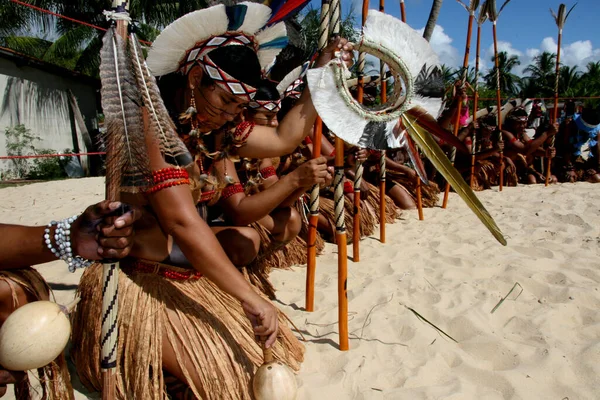 Santa Cruz Cabralia Bahia Brezilya Nisan 2009 Pataxo Kızılderilileri Santa — Stok fotoğraf