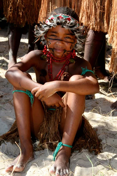 Santa Cruz Cabralia Bahia Brazil April 2009 Pataxo Indians Seen — 图库照片