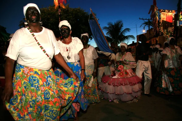 Caravelas Bahia Brazil Luty 2009 Tradycyjna Grupa Folklorystyczna Jest Widoczna — Zdjęcie stockowe