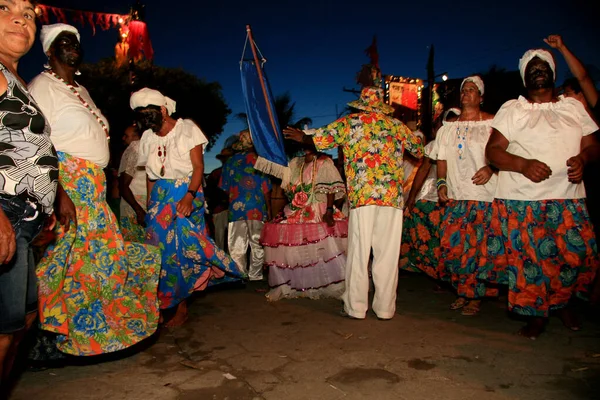 Caravelas Bahia Brazil Luty 2009 Tradycyjna Grupa Folklorystyczna Jest Widoczna — Zdjęcie stockowe