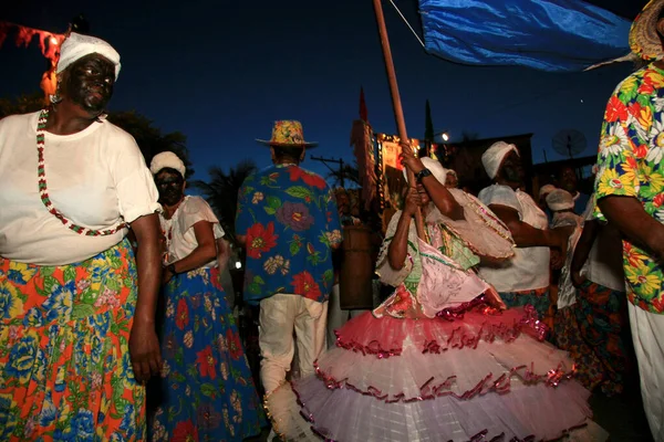 Caravelas Bahia Brasil Febrero 2009 Grupo Folclórico Tradicional Durante Espectáculo — Foto de Stock