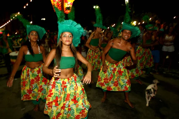 Ilheus Bahia Brasilien Februar 2012 Mitglieder Der Sambaschule Imperadores Samba — Stockfoto