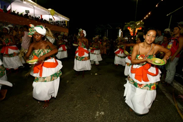 Ilheus Bahia Brasil Fevereiro 2012 Membros Bloco Afro Guerreiro Zulu — Fotografia de Stock