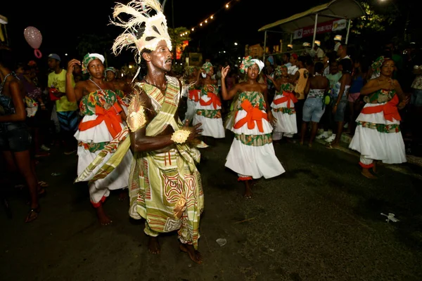 Ilheus Bahia Brésil Février 2012 Des Membres Bloc Afro Guerreiro — Photo